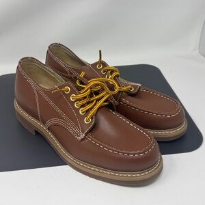 Work America Vintage Tan Brown Leather Shoes size 8